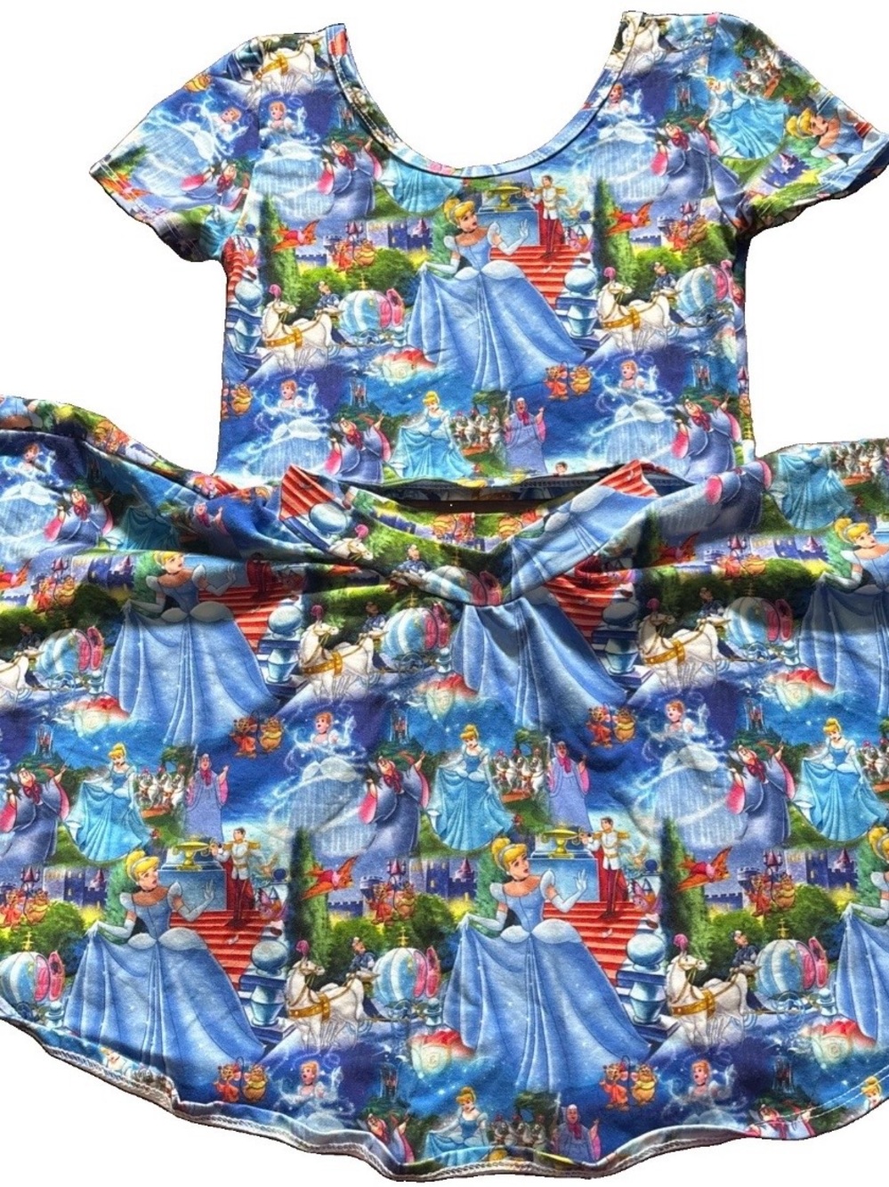 Wild Rich Kids Cinderella 2 Piece Shirt & Skirt set girls size 12 Disney princes